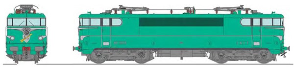 REE Modeles MB-141SAC - French Electric Locomotive Class BB 16015 original green liveral model, FLECHE DOR LA CHAPELLE,